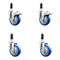 Service Caster 4 Inch 316SS Blue Poly Swivel 1-1/8 Inch Expanding Stem Caster Lock Brake, 2PK SS316TTLEX20S414-PPUB-BLUE-2-S-2-118 - alternate 1